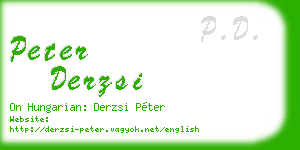 peter derzsi business card