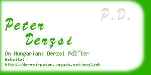 peter derzsi business card